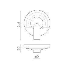 Gloss Wall Lamp Solar 16/2074 Textured Anthracite, LED 5W 3000K 500lm, CRI90 CL.III IP65, Integrated LED, Built-in battery, Solar