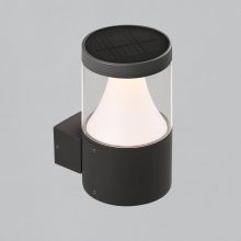 Brisk Wall Lamp Solar 16/2085 Textured Anthracite, LED 3W 3000K 130lm, CRI90 CL.III IP65, Integrated LED, Built-in battery, Solar