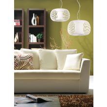Mirta Pendant lamp 3055/38 White, Kit Text. White, LED E27 15W, CL.I, MULTI-PACK