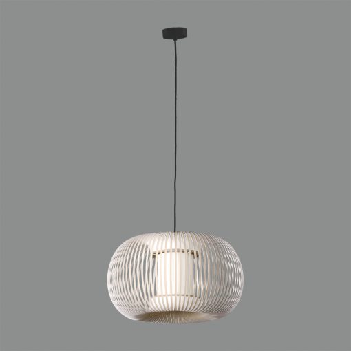 Mirta Pendant lamp 3055/38 Stone, Kit Text. Black, LED E27 15W, CL.I, MULTI-PACK