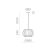   Mirta Pendant lamp 3055/38 Stone, Kit Text. Black, LED E27 15W, CL.I, MULTI-PACK