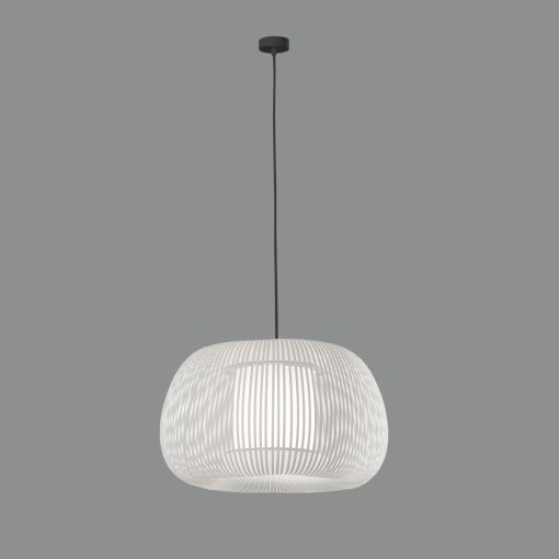 Mirta Pendant lamp 3055/45 White, Kit Text. Black, LED E27 15W, CL.I, MULTI-PACK