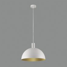 Tiga Pendant lamp 3707/25 Textured White/Tech Gold, LED E27 15W, CL.I, MULTI-PACK