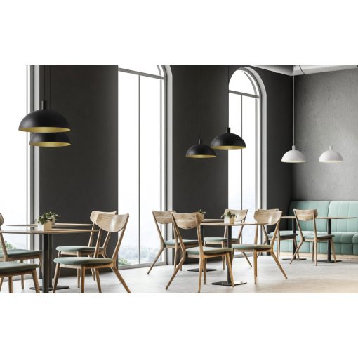 Tiga Pendant lamp 3707/25 Textured White/Tech Gold, LED E27 15W, CL.I, MULTI-PACK