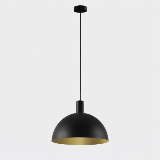 Tiga Pendant lamp 3707/25 Textured Black/Tech Gold, LED E27 15W, CL.I, MULTI-PACK