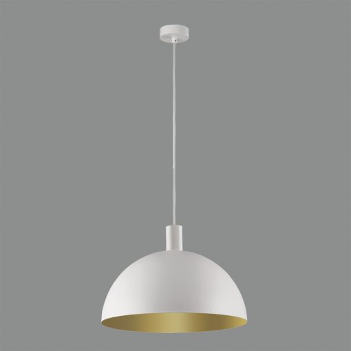 Tiga Pendant lamp 3707/35 Textured White/Tech Gold, LED E27 15W, CL.I, MULTI-PACK