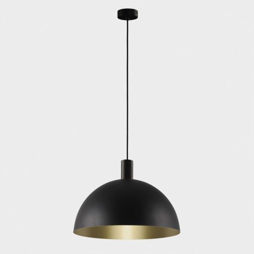 Tiga Pendant lamp 3707/35 Textured Black/Tech Gold, LED E27 15W, CL.I, MULTI-PACK