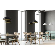 Tiga Pendant lamp 3707/35 Textured Black/Tech Gold, LED E27 15W, CL.I, MULTI-PACK
