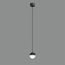 Custo Pendant lamp 3818/1 Textured Black/Opal, LED 5W 370lm, CRI90 CL.I, Integrated LED, Kelvin 2700K-3000K Slide Switch