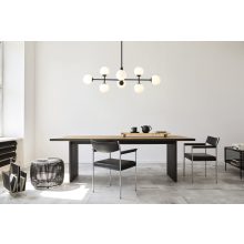 Doris Pendant lamp 3820/95 Opal/Textured Black, LED G9 8x7W, CL.I
