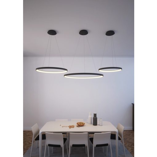Grace Pendant lamp 3848/78 Textured Black, LED 80W 4000K 6800lm, CRI90 CL.I, Integrated LED, Casambi, ON-DEMAND **