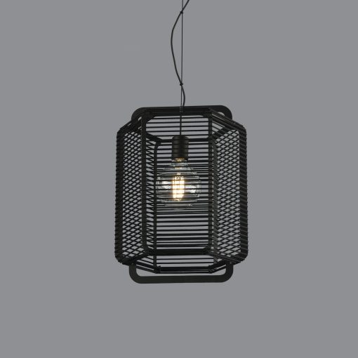 Corda Pendant lamp 3901/35 Textured Black/Black, LED E27 15W, CL.I
