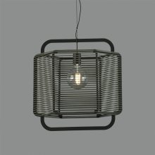 Corda Pendant lamp 3901/50 Textured Black/Alga, LED E27 15W, CL.I