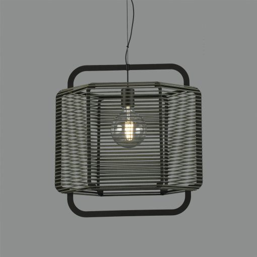 Corda Pendant lamp 3901/50 Textured Black/Alga, LED E27 15W, CL.I