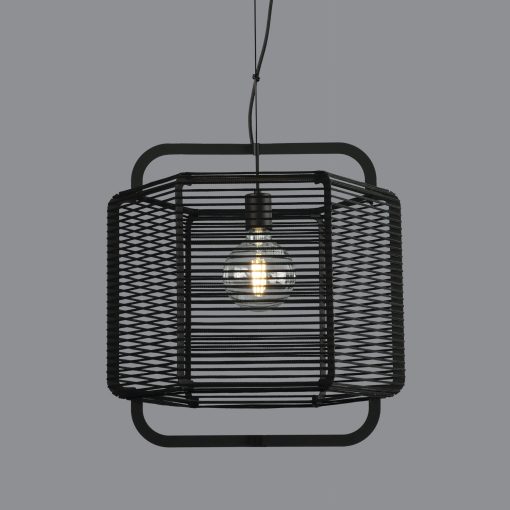 Corda Pendant lamp 3901/50 Textured Black/Black, LED E27 15W, CL.I