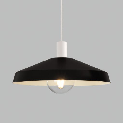 Evelyn Pendant lamp 3906/45 Black, Kit Text. White, LED E27 15W, CL.I, MULTI-PACK