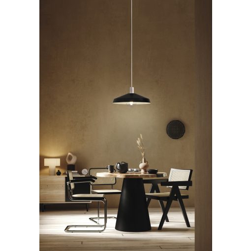 Evelyn Pendant lamp 3906/45 Black, Kit Text. White, LED E27 15W, CL.I, MULTI-PACK