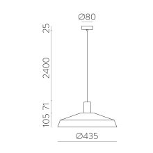 Evelyn Pendant lamp 3906/45 White, Kit Tex. Black, LED E27 15W, CL.I, MULTI-PACK