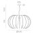   Rosa Del Desierto Pendant lamp 3912/60 Black, LED E27 15W, CL.I