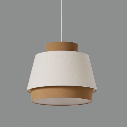 Aspen Pendant lamp 3916/45 Sand/Linen, Kit Text. White, LED E27 15W, CL.I, MULTI-PACK