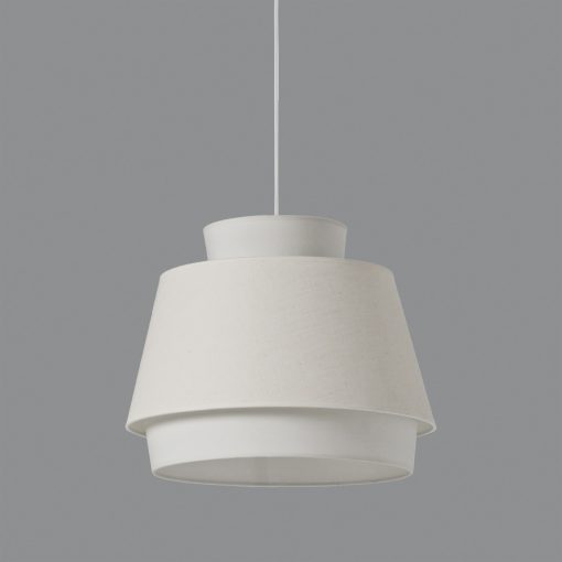 Aspen Pendant lamp 3916/45 White/Linen, Kit Text. White, LED E27 15W, CL.I, MULTI-PACK