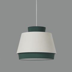   Aspen Pendant lamp 3916/45 Green/Linen, Kit Text. White, LED E27 15W, CL.I, MULTI-PACK