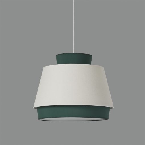 Aspen Pendant lamp 3916/45 Green/Linen, Kit Text. White, LED E27 15W, CL.I, MULTI-PACK