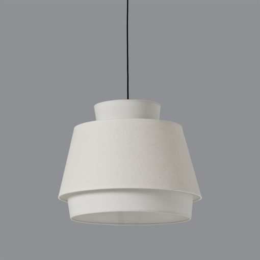 Aspen Pendant lamp 3916/45 White/Linen, Kit Text. Black, LED E27 15W, CL.I, MULTI-PACK