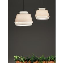 Aspen Pendant lamp 3916/45 White/Linen, Kit Text. Black, LED E27 15W, CL.I, MULTI-PACK