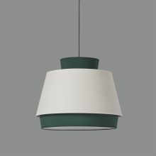 Aspen Pendant lamp 3916/45 Green/Linen, Kit Text. Black, LED E27 15W, CL.I, MULTI-PACK