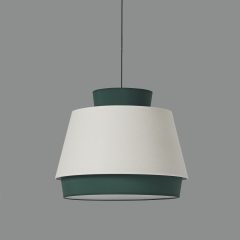   Aspen Pendant lamp 3916/45 Green/Linen, Kit Text. Black, LED E27 15W, CL.I, MULTI-PACK