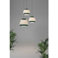 Aspen Pendant lamp 3916/45 Green/Linen, Kit Text. Black, LED E27 15W, CL.I, MULTI-PACK