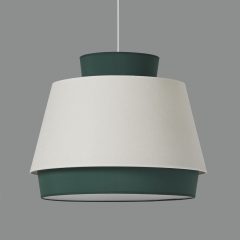   Aspen Pendant lamp 3916/60 Green/Linen, Kit White Text., LED E27 15W, CL.I, MULTI-PACK