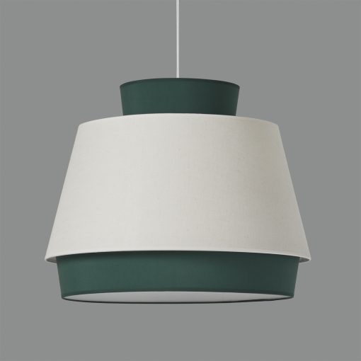 Aspen Pendant lamp 3916/60 Green/Linen, Kit White Text., LED E27 15W, CL.I, MULTI-PACK