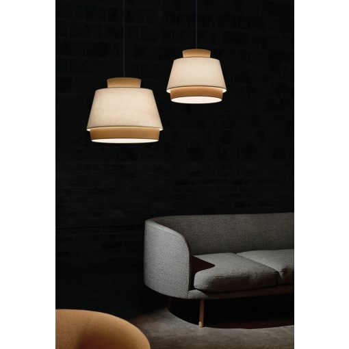 Aspen Pendant lamp 3916/60 Sand/Linen, Kit Text. Black, LED E27 15W, CL.I, MULTI-PACK