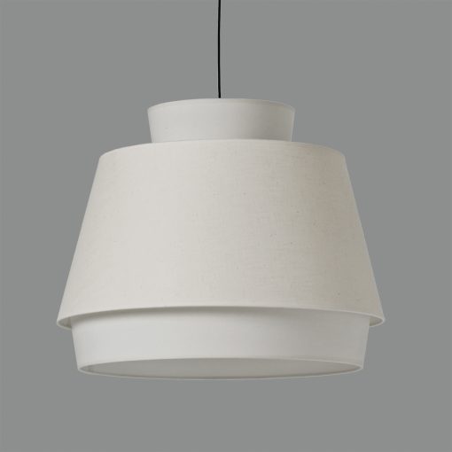 Aspen Pendant lamp 3916/60 White/Linen, Kit Text. Black, LED E27 15W, CL.I, MULTI-PACK