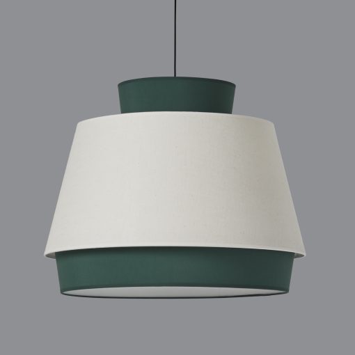 Aspen Pendant lamp 3916/60 Green/Linen, Kit Text. Black, LED E27 15W, CL.I, MULTI-PACK