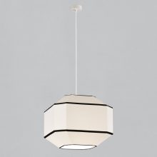 Bauhaus Pendant lamp 3917/45 White/Black, Kit Text. White, LED E27 15W, CL.I, MULTI-PACK