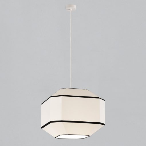 Bauhaus Pendant lamp 3917/45 White/Black, Kit Text. White, LED E27 15W, CL.I, MULTI-PACK
