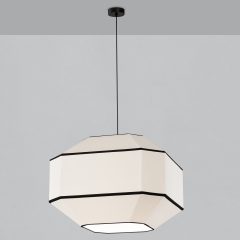   Bauhaus Pendant lamp 3917/60 White/Black, Kit Text. Black, LED E27 15W, CL.I, MULTI-PACK