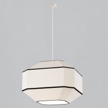Bauhaus Pendant lamp 3917/60 White/Black, Kit Text. White, LED E27 15W, CL.I, MULTI-PACK