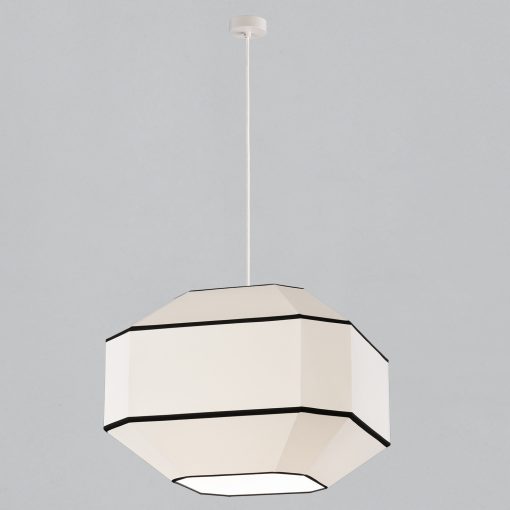 Bauhaus Pendant lamp 3917/60 White/Black, Kit Text. White, LED E27 15W, CL.I, MULTI-PACK