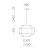   Bauhaus Pendant lamp 3917/60 White/Black, Kit Text. White, LED E27 15W, CL.I, MULTI-PACK