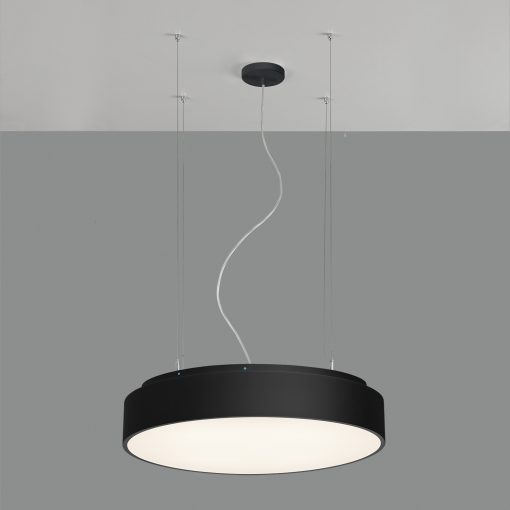 Isia Air Cleaner Pendant lamp 3927 Textured Black, T5 UV-C 2x15W + LED 55W 5250lm, CRI90 CL.I, Integrated LED, 3000K-4000K Slide Switch, Remote control