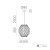   Lennis Pendant lamp 3928/30 Natural Fiber, Kit Text. White, LED E27 15W, CL.I, MULTI-PACK