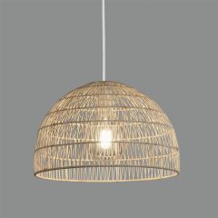   Evens Pendant lamp 3930/40 Natural Rattan, Kit Tex. White, LED E27 15W, CL.I, MULTI-PACK