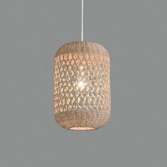   Vivian Pendant lamp 3931/25 Natural Rattan, Kit Tex. White, LED E27 15W, CL.I, MULTI-PACK
