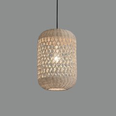   Vivian Pendant lamp 3931/25 Natural Rattan, Kit Tex. Black, LED E27 15W, CL.I, MULTI-PACK