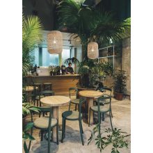 Vivian Pendant lamp 3931/25 Natural Rattan, Kit Tex. Black, LED E27 15W, CL.I, MULTI-PACK