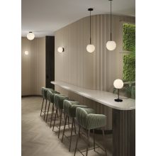 Parma Pendant lamp 3946/18 Matt Black/Opal, LED E27 15W, CL.II IP44